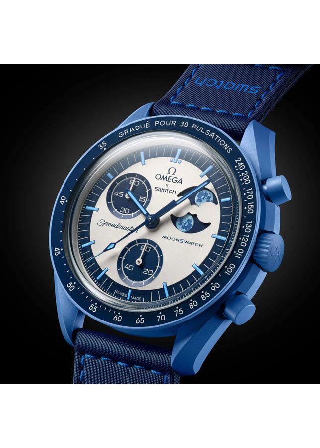 Swatch x Omega Bioceramic Moonswatch Mission to the Super Blue Moonphase - SneakCenter