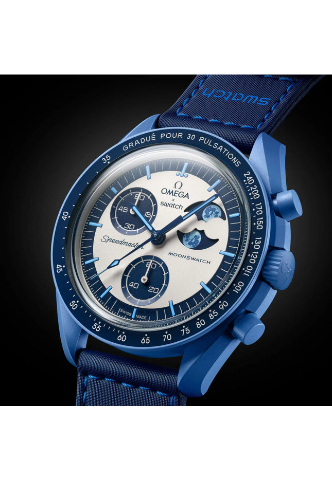 Swatch x Omega Bioceramic Moonswatch Mission to the Super Blue Moonphase - SneakCenter