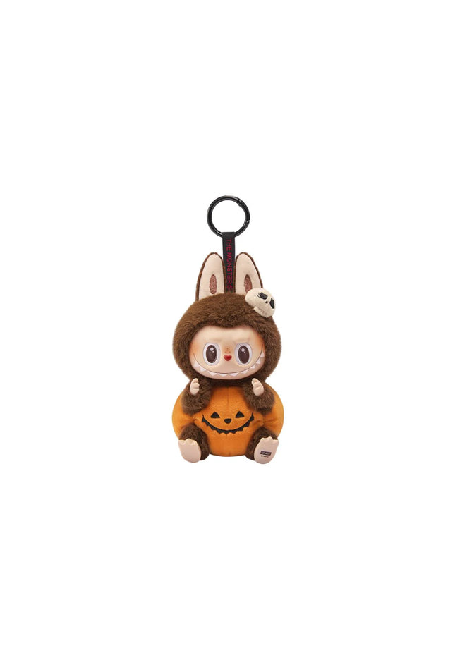 Pop Mart Labubu Happy Halloween Party Series-Sitting Pumpkin Vinyl Plush Pendant - SneakCenter