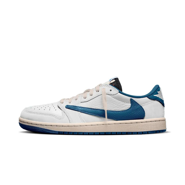 Air Jordan 1 Retro Low OG SP Fragment x Travis Scott Sail Military Blue