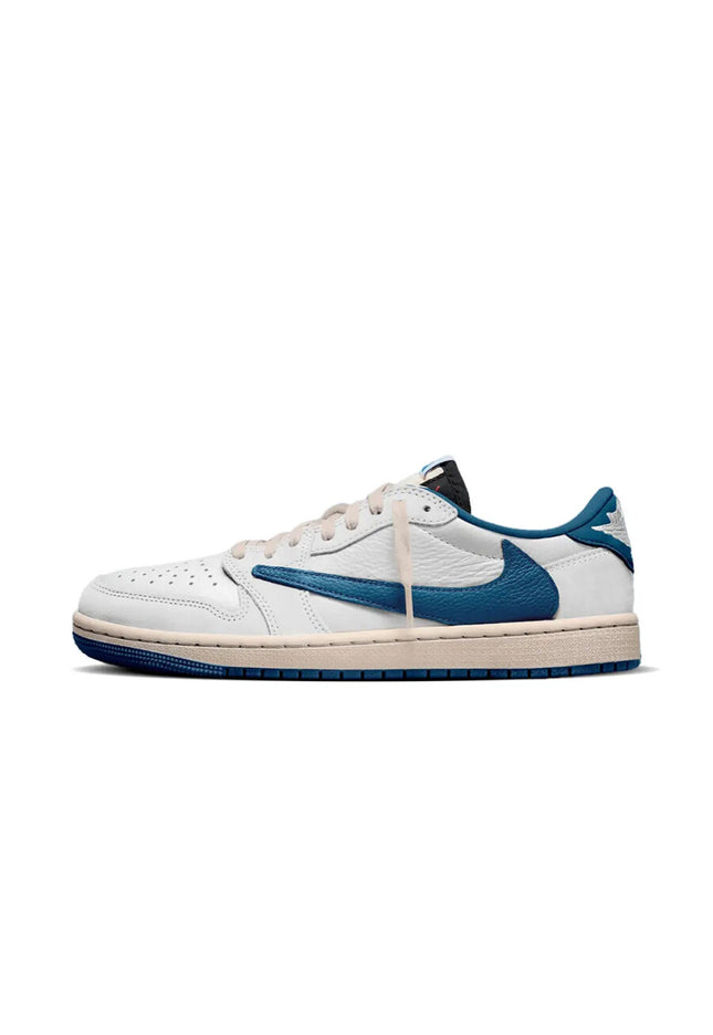 Air Jordan 1 Retro Low OG SP Fragment x Travis Scott Sail Military Blue