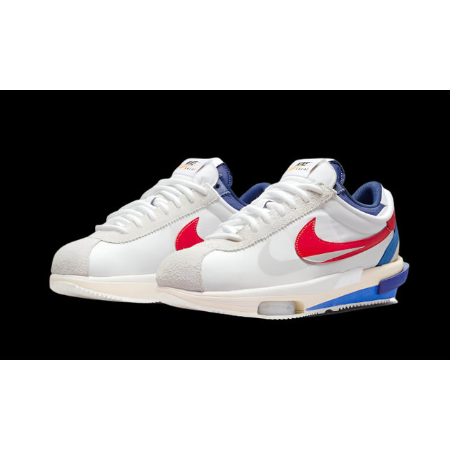 Nike Cortez 4.0 Sacai White University Red Blue - SneakCenter
