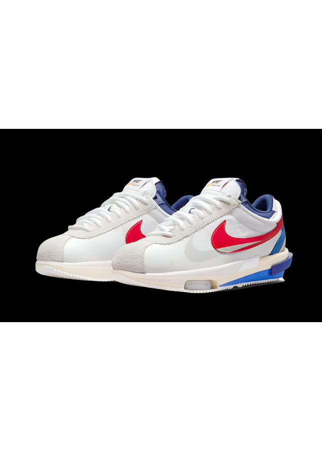 Nike Cortez 4.0 Sacai White University Red Blue - SneakCenter