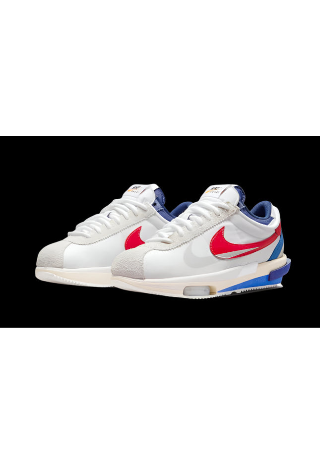 Nike Cortez 4.0 Sacai White University Red Blue - SneakCenter