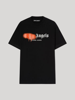 Palm Angels Black Orange "Hong Kong" T-shirt - SneakCenter