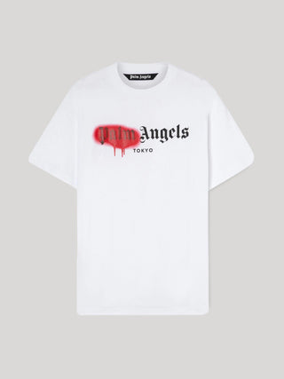 Palm Angels White Red "Tokyo" T-shirt - SneakCenter