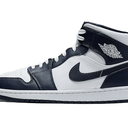 Air Jordan 1 Mid White Metallic Gold Obsidian - SneakCenter