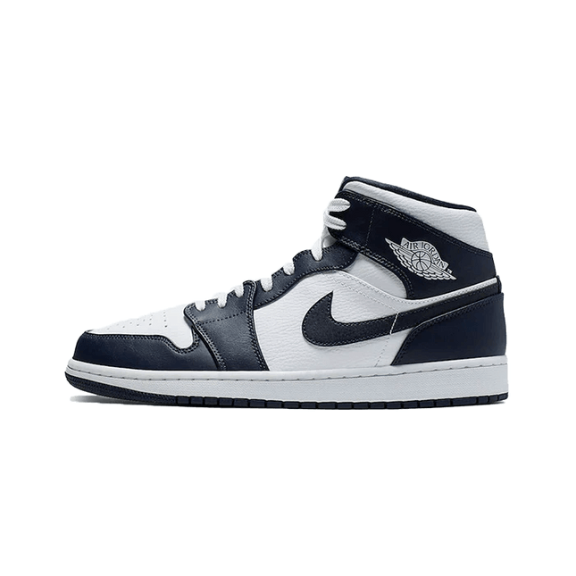 Air Jordan 1 Mid White Metallic Gold Obsidian - SneakCenter