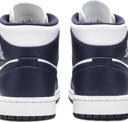 Air Jordan 1 Mid White Metallic Gold Obsidian - SneakCenter