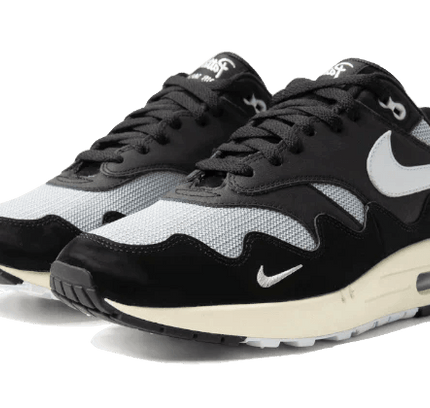 Air Max 1 Patta Waves Metallic Silver White Black - SneakCenter