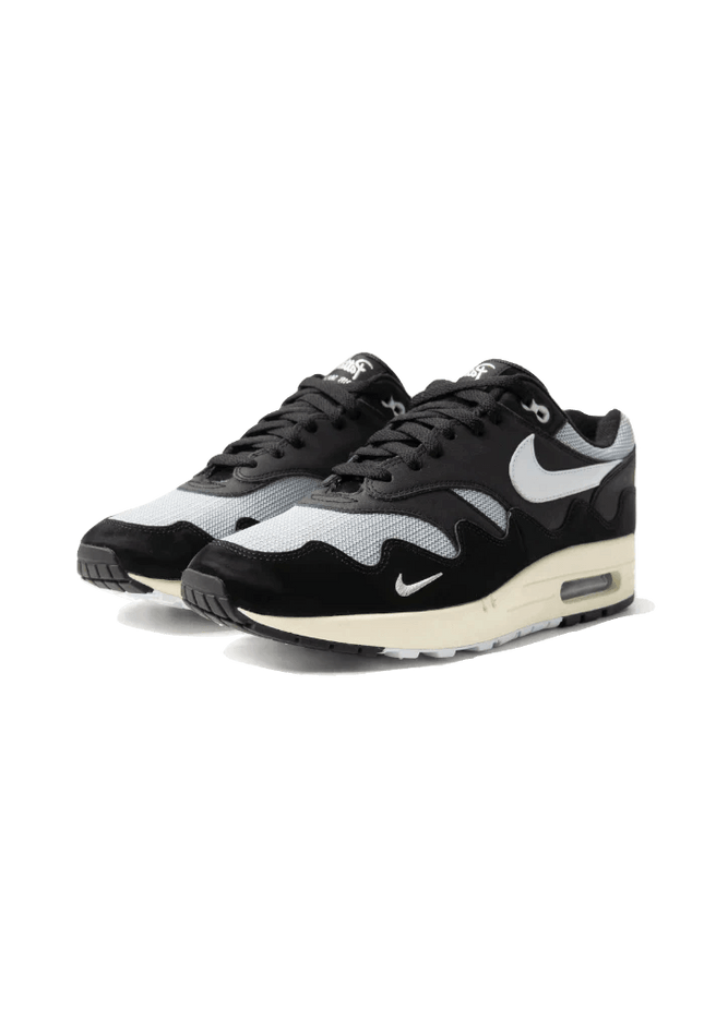 Air Max 1 Patta Waves Metallic Silver White Black - SneakCenter