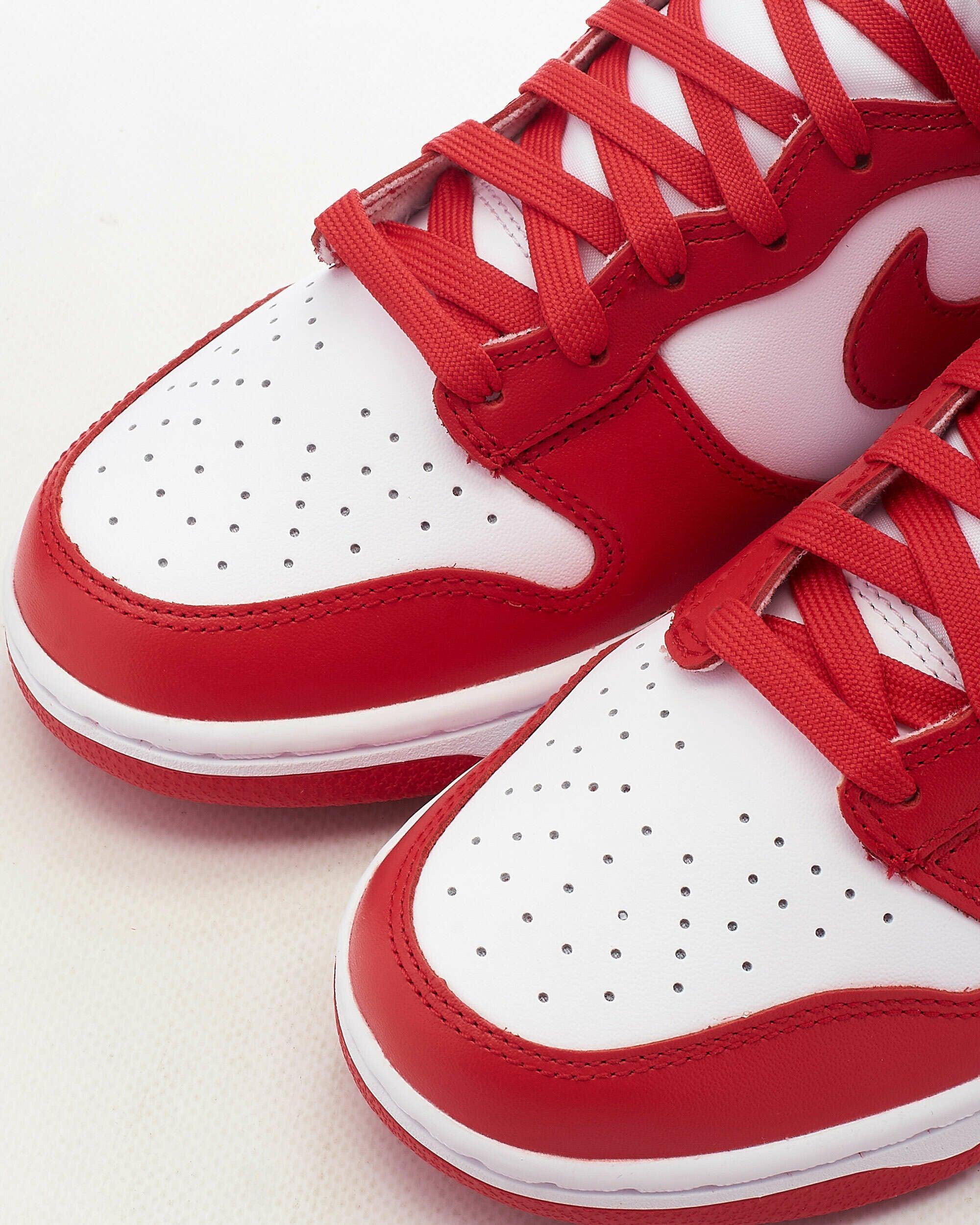 Sb dunk high on sale red and white